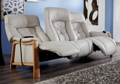 Leather 3 Seater Power Recliner Sofas