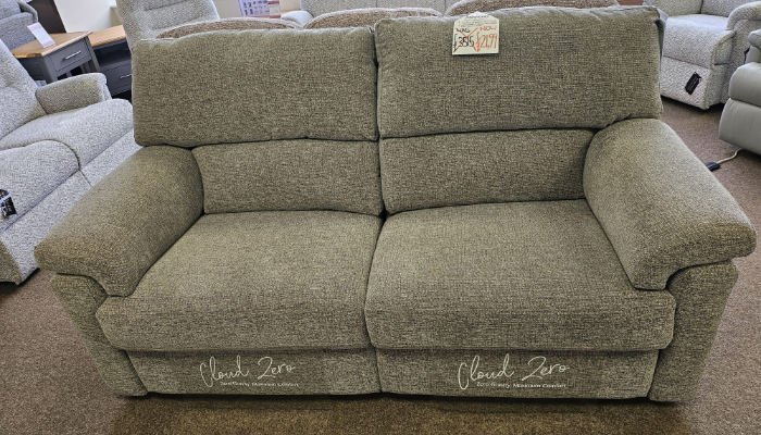 3 Str PWR Recliner & Armchair Fab - Hem Sable Dark Wood Feet