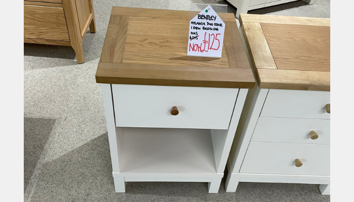 Two Tone 1 Drawer Bedside Table