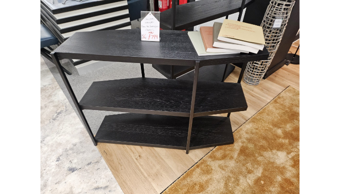 Black Ash Low Shelving Unit - CS6055-PL