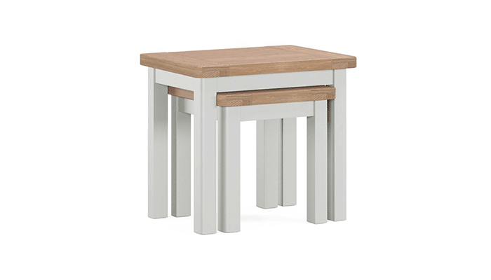 Painted oak nest of tables deals