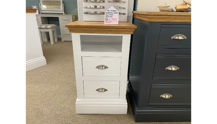 2 Drawer Open Shelf Bedside