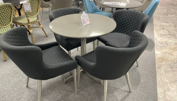 Round Dining Table + 4 Dining Chairs