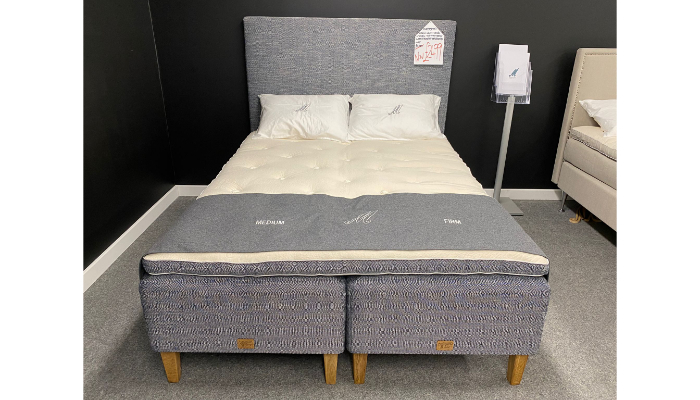 150cm Light Base & Tagel Top Mattress Inc. Straight Headboard