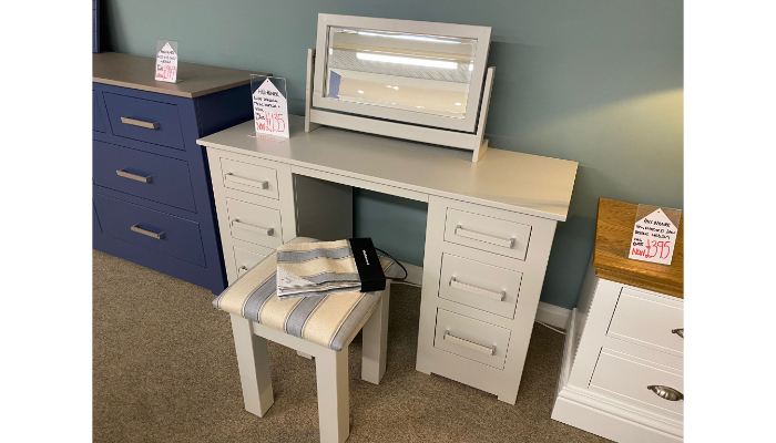 Dressing Table, Mirror & Stool