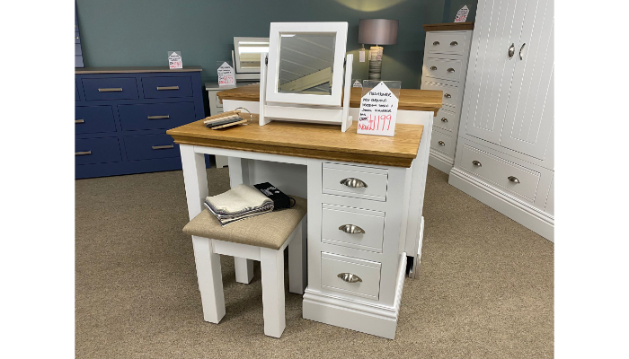 Dressing Table, Stool And Mirror