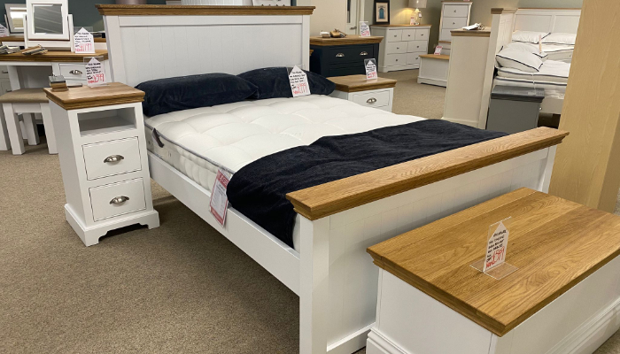 King Panel Bed High Foot End