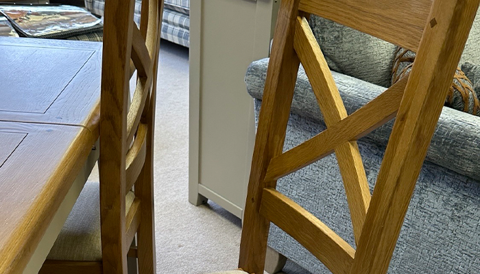 120cm Extending Dining Set w 4 Chairs