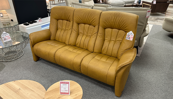 3 Seater Fixed Sofa - Nappa Sun