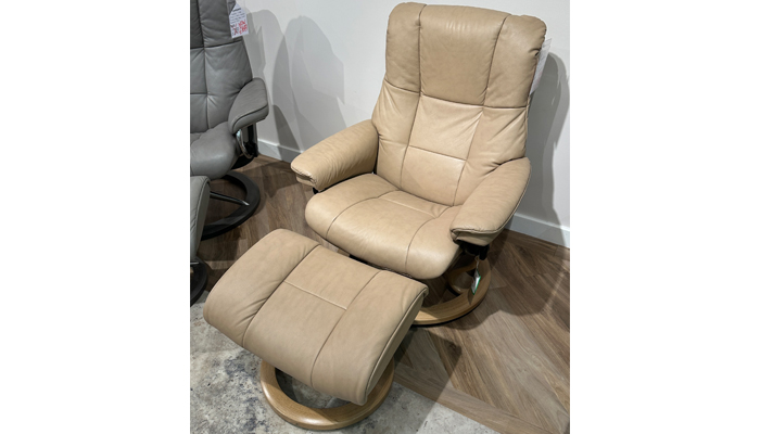 Medium Leather Chair And Stool