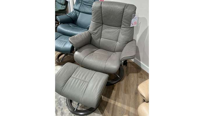 Large Leather Chair And Stool