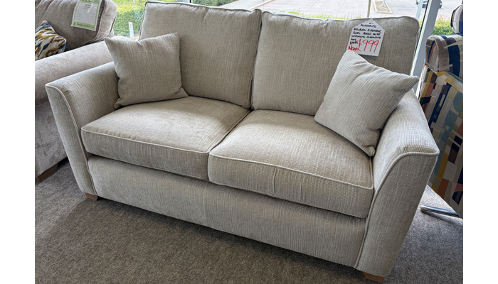 2 Seat Sofa Bed In Oatmeal Chenille
