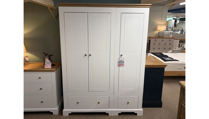 Small 3 Door 2 Drawer Wardrobe
