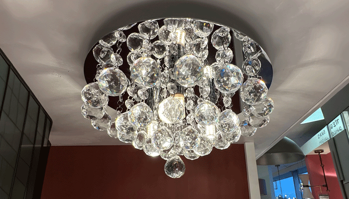 3 Light Flushed Polished Chrome