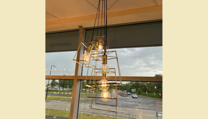 6 Light Cluster Pendant Gold