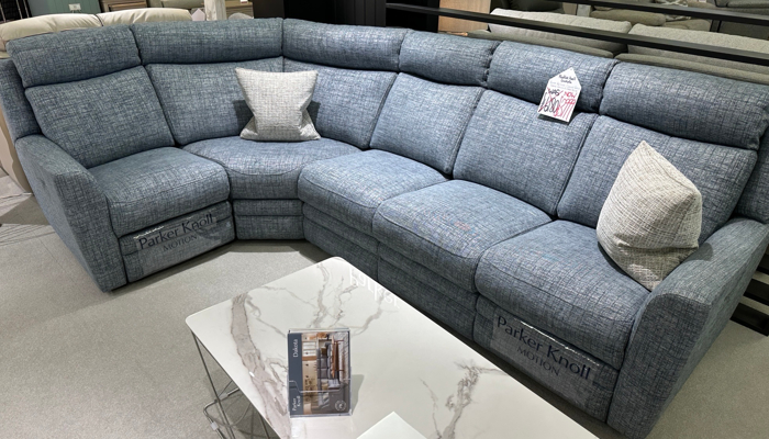 Power Recliner Corner Group - Fabric Grade A Dash Blue