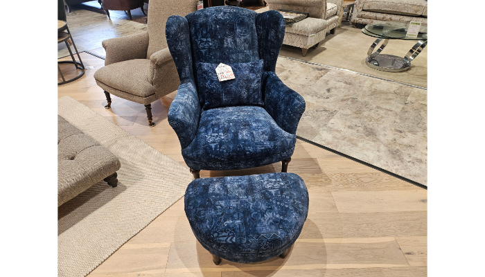 Wing Chair & Stool