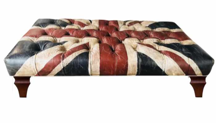 Union jack footstool pouffe hotsell