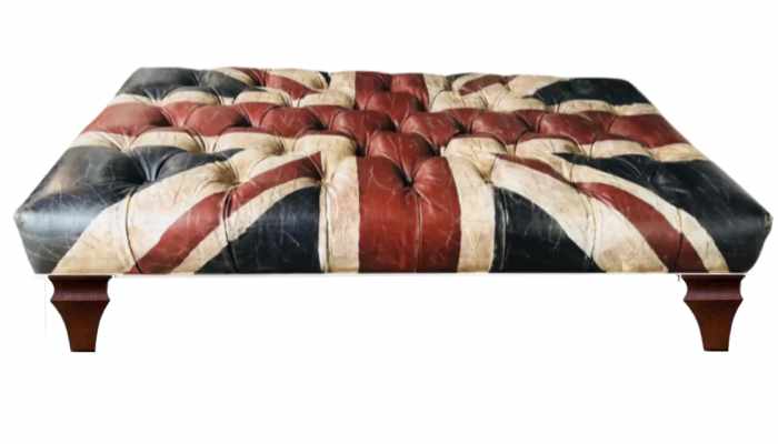 Vintage Sofa Co Union Jack Footstool