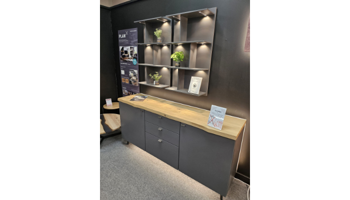 Sideboard & x2 Wall Panels Laq Slate Grey Matt